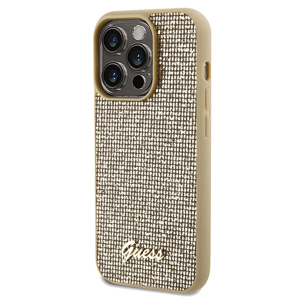 Guess Disco Metal Script case for iPhone 14 Pro - goldeng