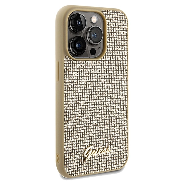 Guess Disco Metal Script case for iPhone 14 Pro - goldeng