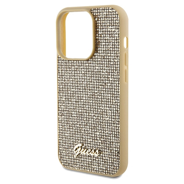 Guess Disco Metal Script case for iPhone 14 Pro - goldeng