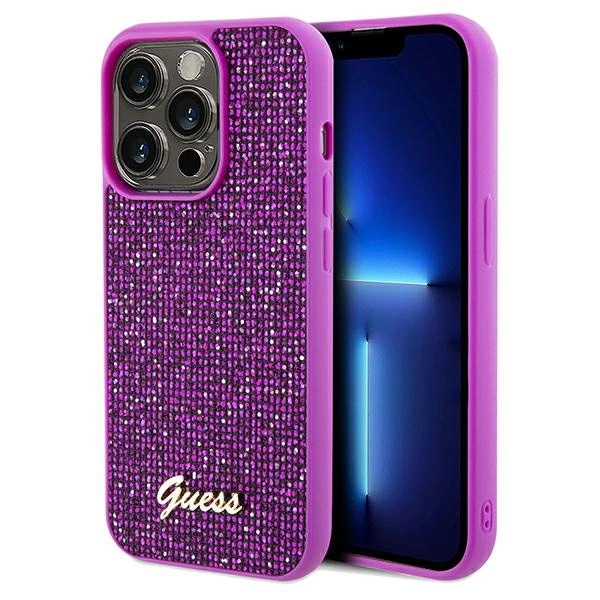 Guess Disco Metal Script case for iPhone 14 Pro - fuchsiaeng