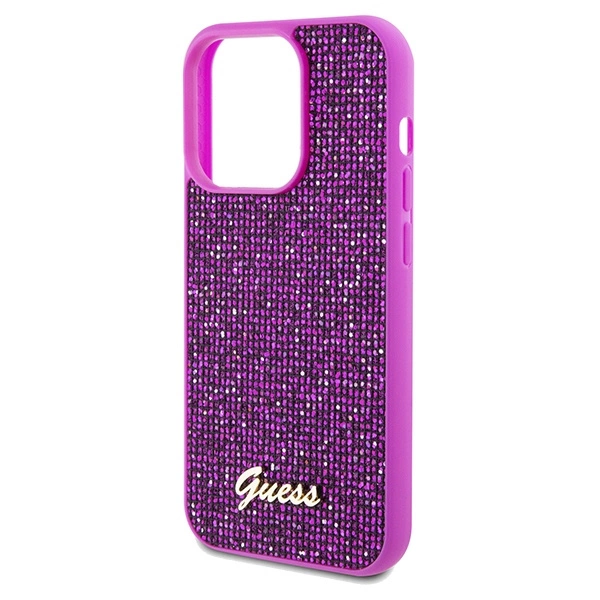 Guess Disco Metal Script case for iPhone 14 Pro - fuchsiaeng