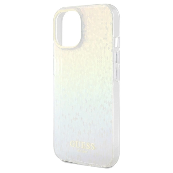 Guess IML Faceted Mirror Disco Iridescent case for iPhone 14 / 15 / 13 - multicoloreng