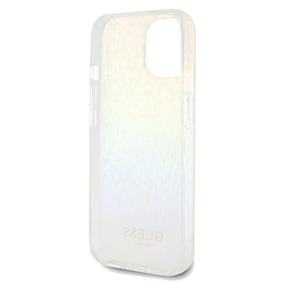 Guess IML Faceted Mirror Disco Iridescent case for iPhone 14 / 15 / 13 - multicoloreng