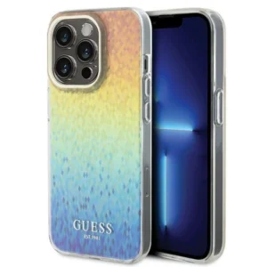 Guess IML Faceted Mirror Disco Iridescent case for iPhone 14 Pro Max - multicoloredeng