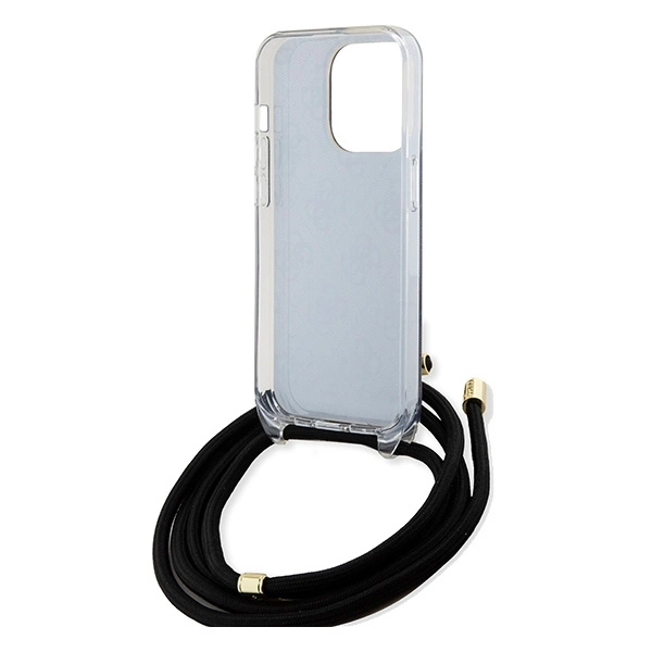 Guess Crossbody Cord 4G Print case for iPhone 15 Pro - blackeng