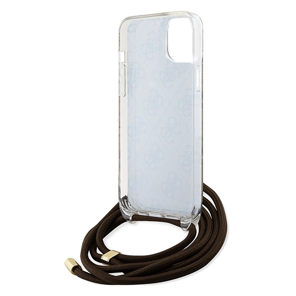 Guess Crossbody Cord 4G Print case for iPhone 15 / 14 / 13 - browneng