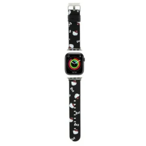 Hello Kitty Heads & Bows Pattern Strap for Apple Watch 38/40/41mm - Blackeng