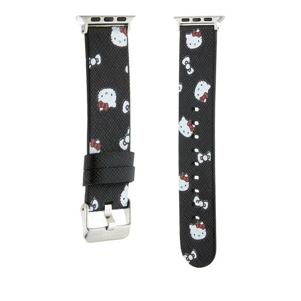 Hello Kitty Heads & Bows Pattern Strap for Apple Watch 38/40/41mm - Blackeng