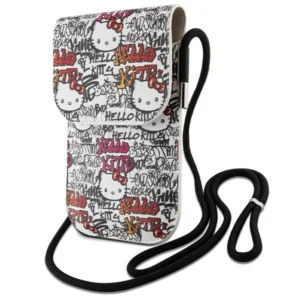 Hello Kitty Leather Tags Graffiti Cord bag - beigeeng