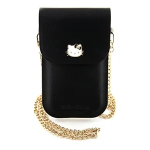 Hello Kitty Leather Metal Logo Chain bag - blackeng