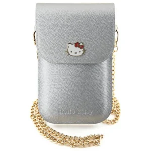 Hello Kitty Leather Metal Logo Chain bag - silvereng