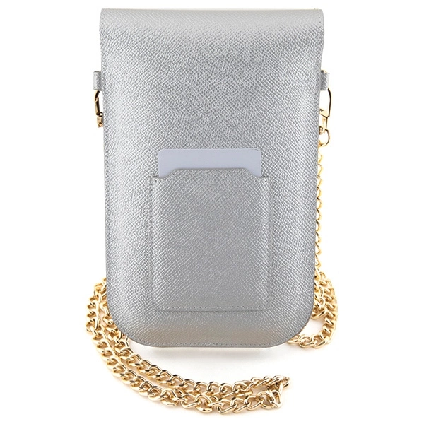Hello Kitty Leather Metal Logo Chain bag - silvereng