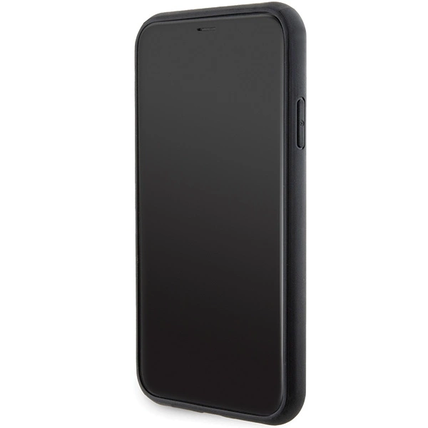 Karl Lagerfeld Gripstand Saffiano Karl&Choupette Pins case for iPhone 11 / Xr - blackeng