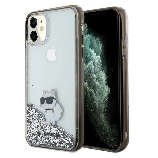 Karl Lagerfeld Liquid Glitter Choupette case for iPhone 11 / Xr - transparenteng