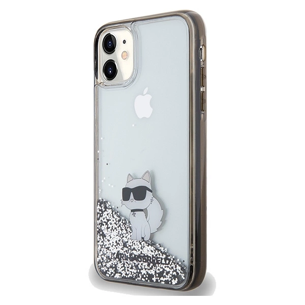 Karl Lagerfeld Liquid Glitter Choupette case for iPhone 11 / Xr - transparenteng
