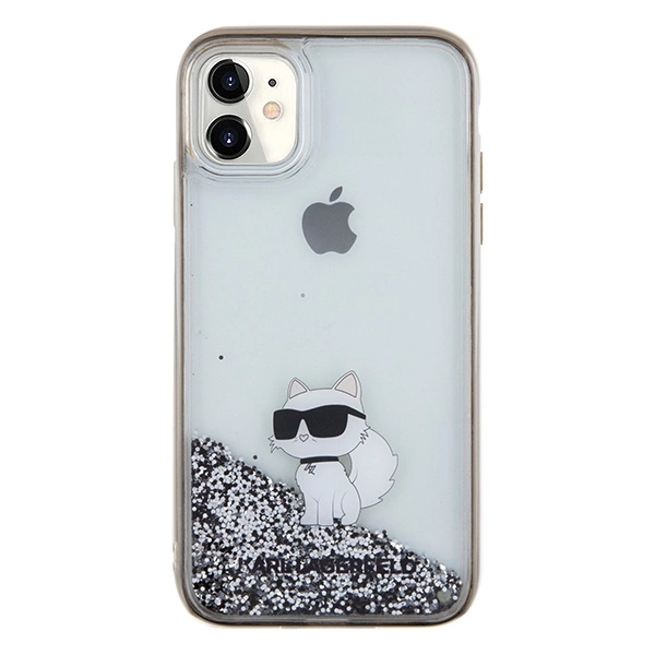 Karl Lagerfeld Liquid Glitter Choupette case for iPhone 11 / Xr - transparenteng