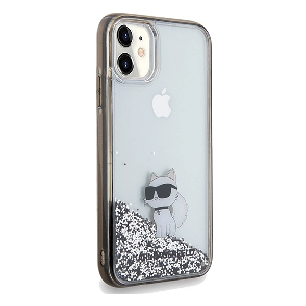 Karl Lagerfeld Liquid Glitter Choupette case for iPhone 11 / Xr - transparenteng