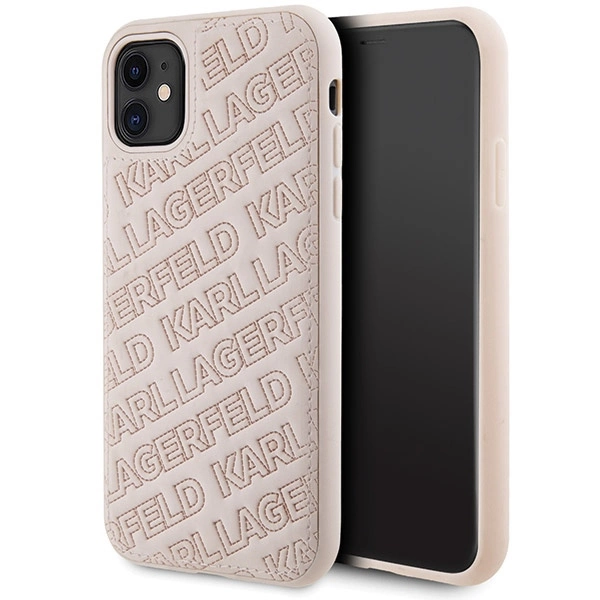Karl Lagerfeld Quilted K Pattern case for iPhone 11 / Xr - pinkeng