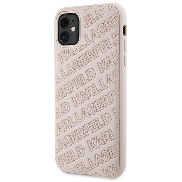Karl Lagerfeld Quilted K Pattern case for iPhone 11 / Xr - pinkeng