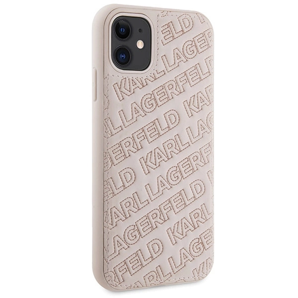 Karl Lagerfeld Quilted K Pattern case for iPhone 11 / Xr - pinkeng