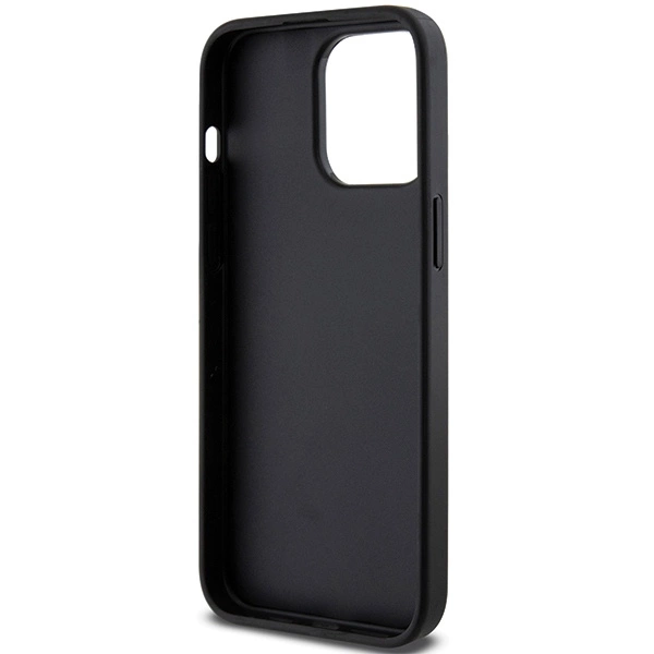 Karl Lagerfeld Gripstand Saffiano Choupette Pins case for iPhone 13 Pro Max - blackeng