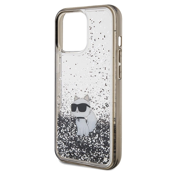 Karl Lagerfeld Liquid Glitter Choupette case for iPhone 13 Pro Max - transparenteng
