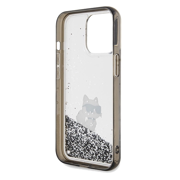 Karl Lagerfeld Liquid Glitter Choupette case for iPhone 13 Pro Max - transparenteng