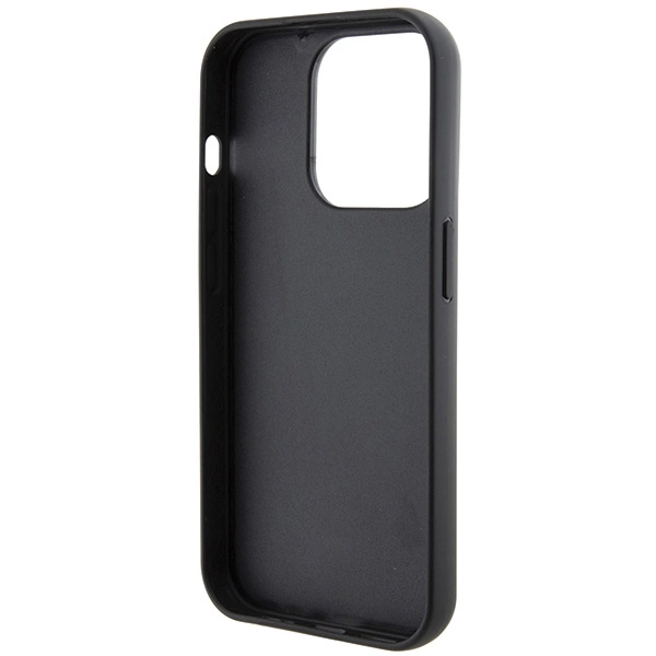 Karl Lagerfeld Gripstand Saffiano Choupette Pins case for iPhone 14 Pro - blackeng