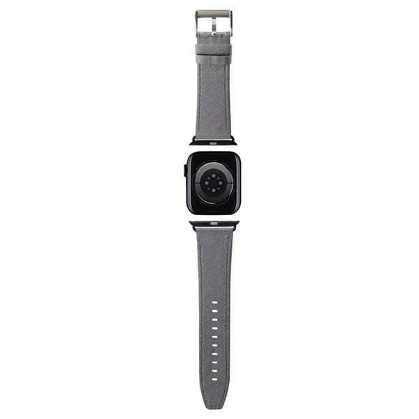 Karl Lagerfeld Saffiano Monogram strap for Apple Watch 42/44/45/49mm - silvereng