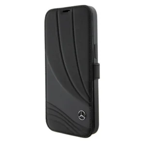 Mercedes Leather Wave Pattern iPhone 15 Pro Case - Blackeng