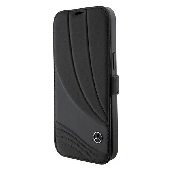 Mercedes Leather Wave Pattern iPhone 15 Pro Case - Blackeng