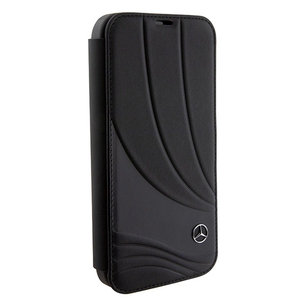 Mercedes Leather Wave Pattern iPhone 15 Pro Case - Blackeng