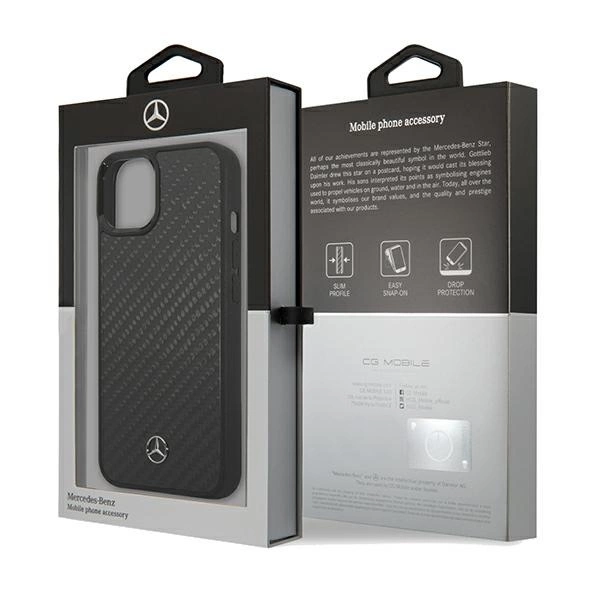 Mercedes Carbon Fiber Dynamic case for iPhone 15 - blackeng