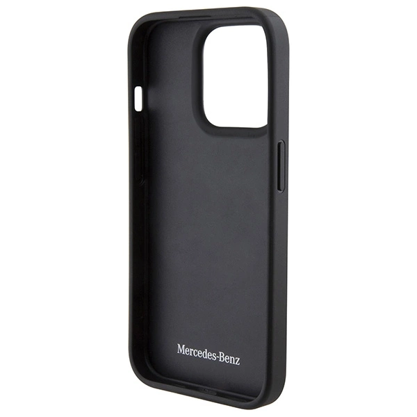 Mercedes Leather Wave Pattern case for iPhone 15 Pro Max - blackeng