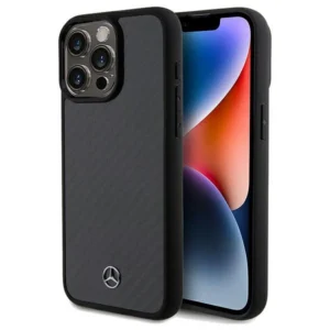 Mercedes Carbon Fiber Dynamic case for iPhone 15 Pro Max - blackeng
