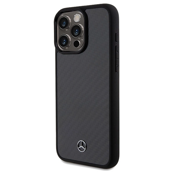 Mercedes Carbon Fiber Dynamic case for iPhone 15 Pro Max - blackeng