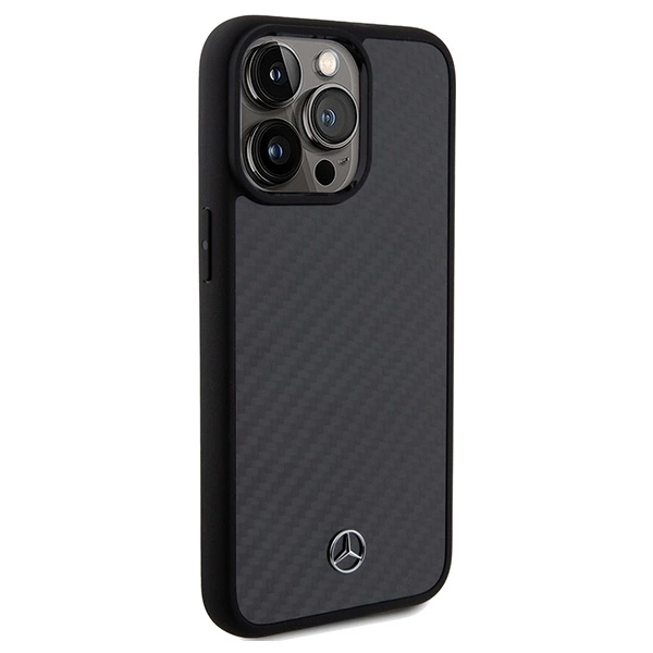 Mercedes Carbon Fiber Dynamic case for iPhone 15 Pro Max - blackeng
