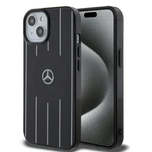Mercedes Double Layer Crossed Lines MagSafe case for iPhone 15 - blackeng