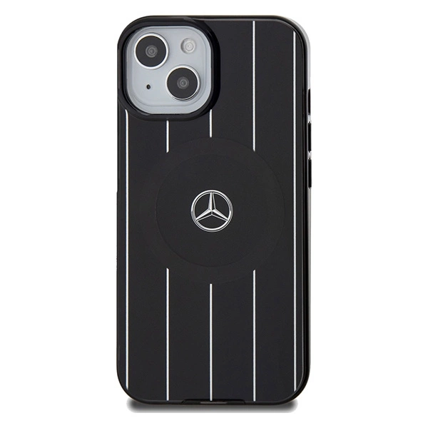 Mercedes Double Layer Crossed Lines MagSafe case for iPhone 15 - blackeng