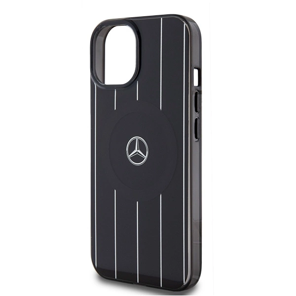 Mercedes Double Layer Crossed Lines MagSafe case for iPhone 15 - blackeng