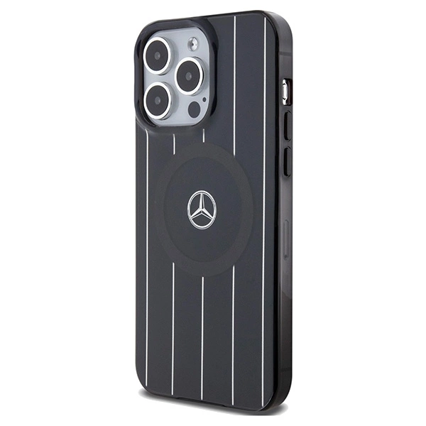 Mercedes Double Layer Crossed Lines MagSafe case for iPhone 15 Pro Max - blackeng