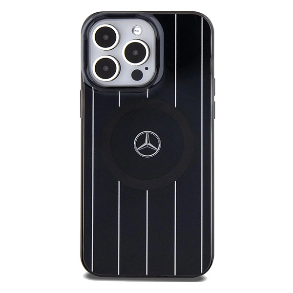 Mercedes Double Layer Crossed Lines MagSafe case for iPhone 15 Pro Max - blackeng