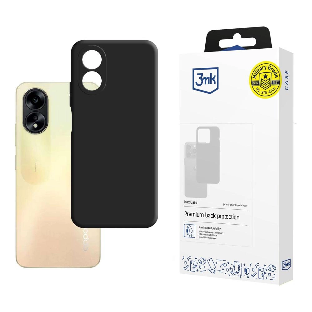 3mk Matt Case for Oppo A38 - blackeng