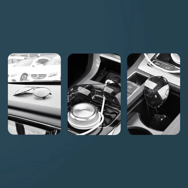 [RETURNED ITEM] Baseus self-adhesive car holder clip for glasses black (ACYJN-A01)eng