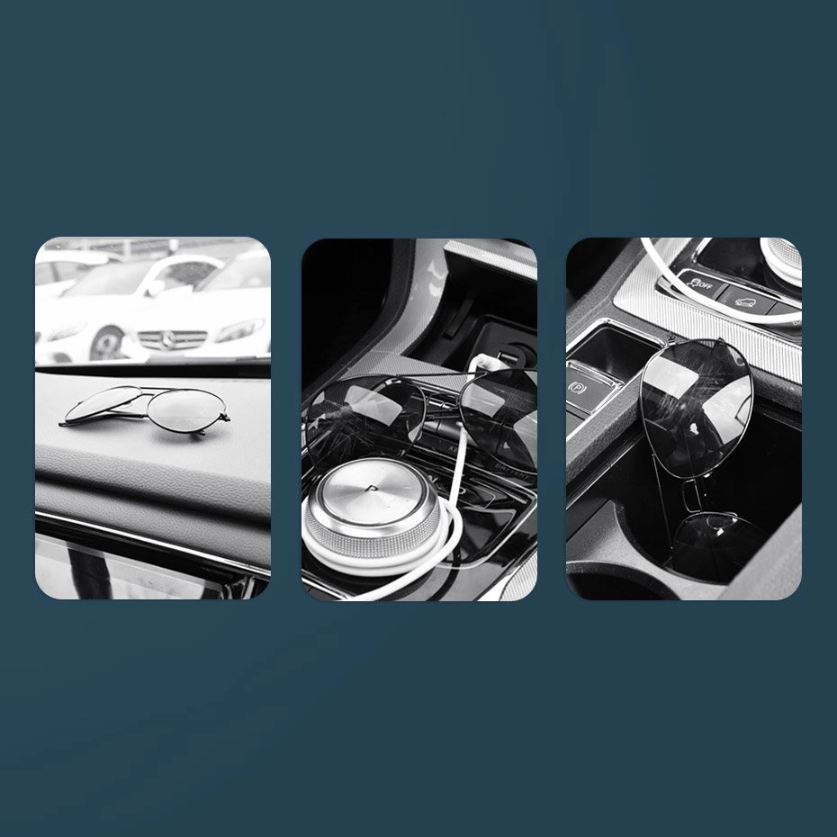 [RETURNED ITEM] Baseus self-adhesive car holder clip for glasses black (ACYJN-A01)eng