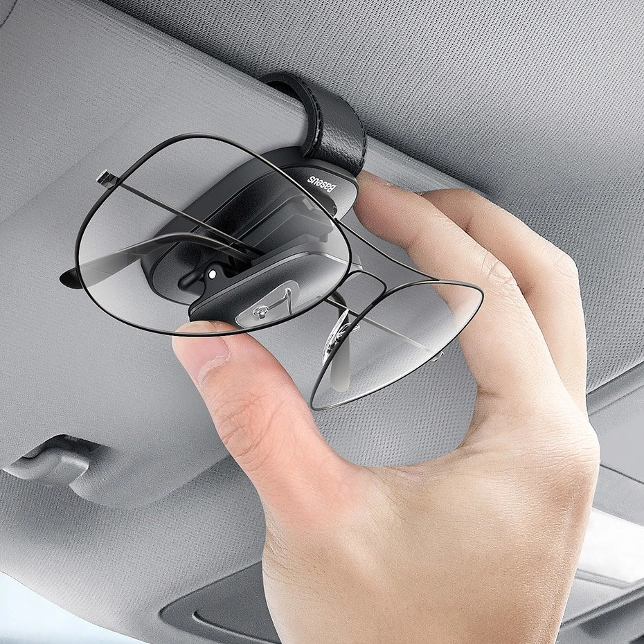 [RETURNED ITEM] Baseus self-adhesive car holder clip for glasses black (ACYJN-A01)eng