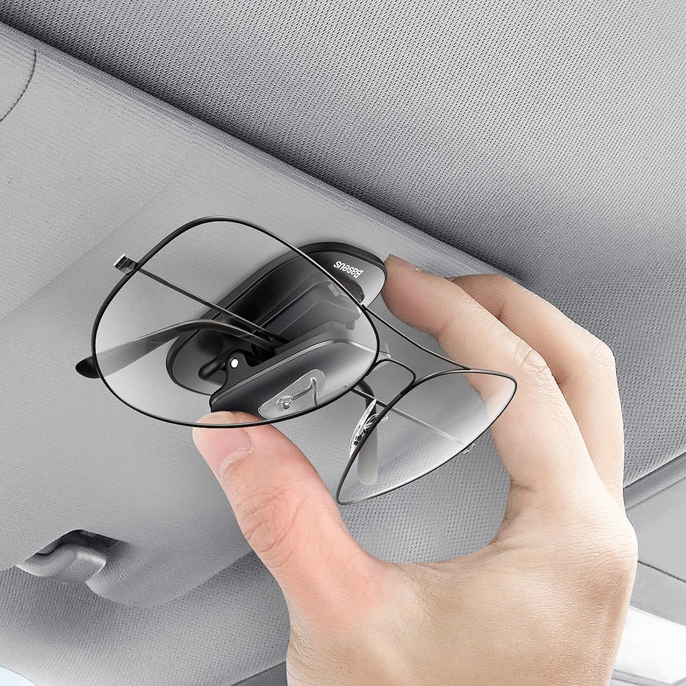 [RETURNED ITEM] Baseus self-adhesive car holder clip for glasses black (ACYJN-A01)eng