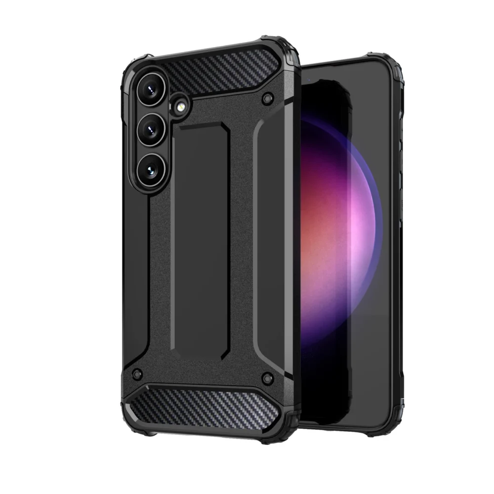 Hybrid Armor case for Samsung Galaxy S24+ armored - blackeng