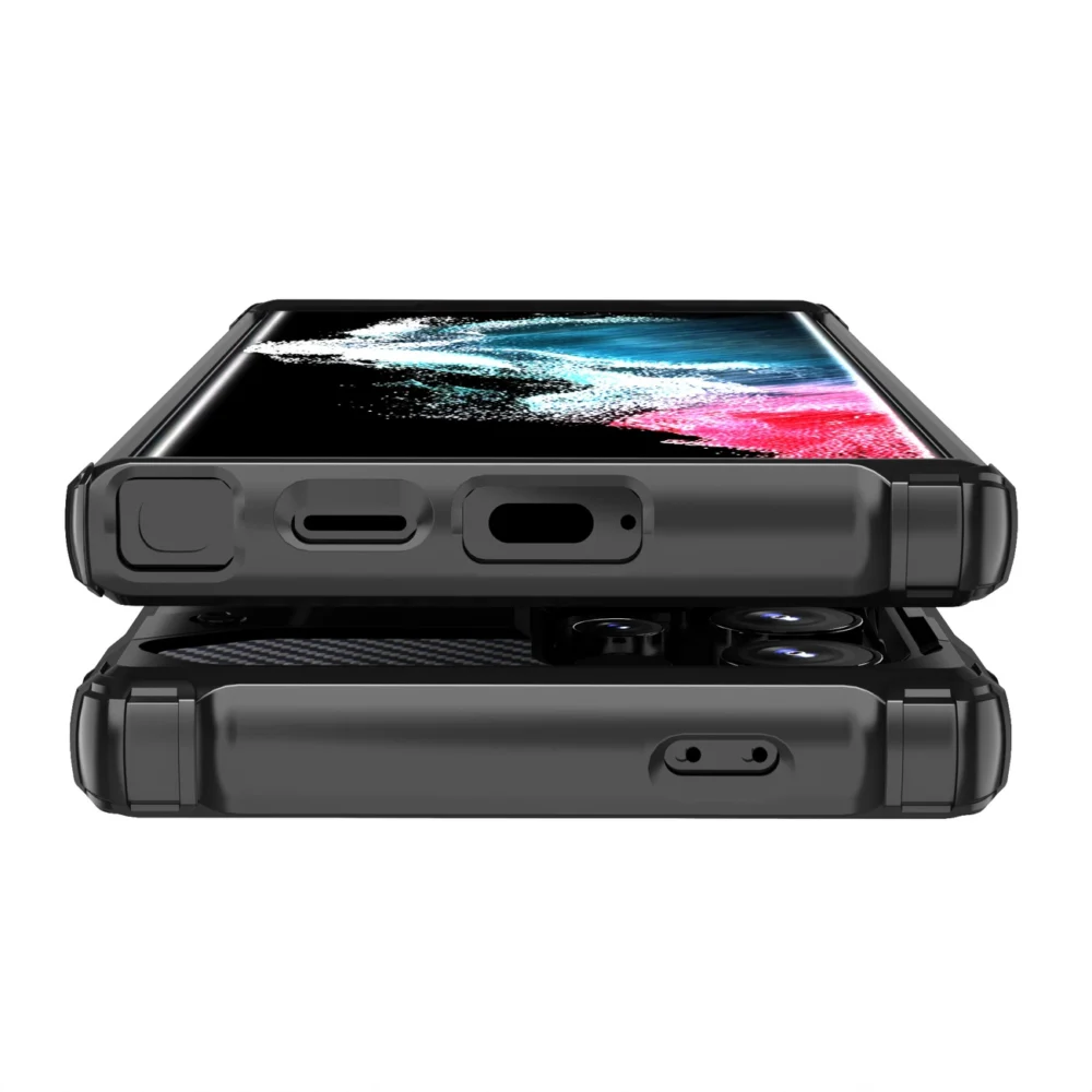Hybrid Armor case for Samsung Galaxy S24 Ultra armored - blackeng