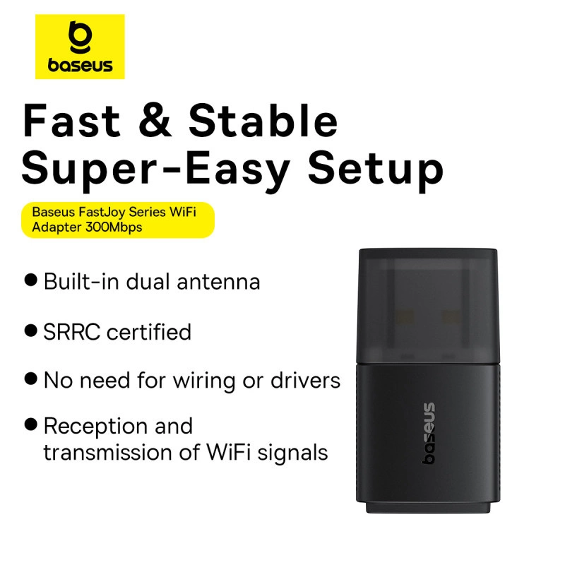Baseus BS-OH169 300Mb/s USB network card - blackeng
